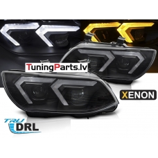 BMW E92/E93 (10-13) priekšējie lukturi, 3D LED, xenona, DRL, melni