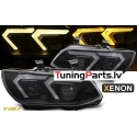 BMW E92/E93 (10-13) priekšējie lukturi, 3D LED, xenona, DRL, melni