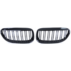BMW E63/E64 (02-10) priekšējās reste melnas/glancētas dubultās
