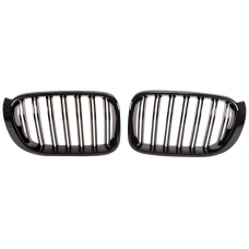 BMW X3 F25 LCI (14-17), X4 F26 (14-18) priekšējās restes melnas/glancētas dubultās
