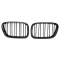 BMW X5 E53 (99-03) priekšējās restes, melnas/glancētas, dubultās