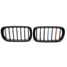 BMW X5 F15 (13-18), X6 F16 (14-19) priekšējās restes melnas/glancētas 3 krāsu