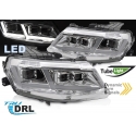 Chevrolet Camaro (16-18) priekšējie lukturi FULL LED TUBE DRL SEQ, hromēti