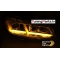 Chevrolet Camaro (16-18) priekšējie lukturi FULL LED TUBE DRL SEQ, hromēti