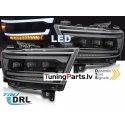 Dodge Ram (19-22) priekšējie lukturi FULL LED SEQ, melni