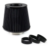 Race sport gaisa filtrs 60mm-76mm ieeja, melns