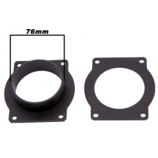 Gaisa filtra adapteris 76mm, melns