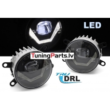 CITROEN, DACIA, FORD, JAGUAR, MAZDA, NISSAN, OPEL, PEUGEOT, PORSCHE, RENAULT, SUZUKI LED miglas lukturi + DRL, melni