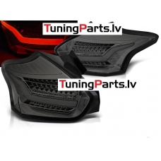 Ford Focus 3 (15-18) hečbeka aizmugurējie lukturi tonēti LED SEQ