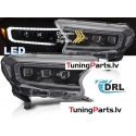 Ford Ranger (16-22) priekšējie lukturi FULL LED DRL SEQ, melni WL