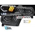 Ford Mustang (10-13) priekšējie FULL LED DRL SEQ WL lukturi, melni