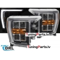 FORD F150 (20-23) priekšējie lukturi FULL LED DRL, melni