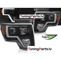 FORD F150 (08-14) priekšējie lukturi LED TUBE, melni