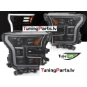 FORD F150 (14-17) priekšējie lukturi LED TUBE, melni