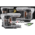 FORD F150 (17-20) priekšējie lukturi LED TUBE SEQ, hromēti