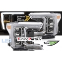 FORD F150 (17-20) priekšējie lukturi FULL LED TUBE SEQ, hromēti