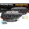 Ford Mustang (18-21) priekšējie FULL LED DRL SEQ WL lukturi, melni