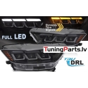 Ford Mustang (14-17) priekšējie FULL LED DRL lukturi, dinamiskie pagriezieni, gaismas sveiciena funkcija