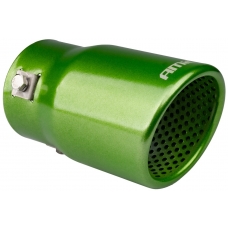 Izpūtēja uzgalis, apaļš, ieeja 63mm, slīps gals, izeja 76mm, garums 13cm, zaļš