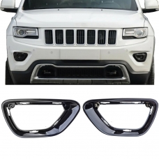 Jeep Grand Cherokee WK2 (14-17) miglas lukturu rāmīši, melni/glancēti