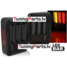 CHRYSLER JEEP WRANGLER JK (07-18) LED aizmugurējie lukturi, melni tonēti