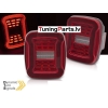 Jeep Wrangler YJ (91-96), TJ (96-06) LED aizmugurējie lukturi, dinamiskie pagriezieni, sarkani