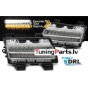Jeep Wrangler JL (18-23) LED DRL lukturi + LED dinamiskie pagriezienu rādītāji, hromēti