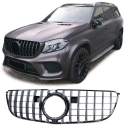 Mercedes GLS X166 (15-19) priekšējā reste melna glancēta/hromēta