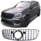 Mercedes GLS X166 (15-19) priekšējā reste melna glancēta/hromēta