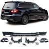 Mercedes GLS X166 (15-19) aizmugurējā bampera difuzors melns/hromēts + izpūtēja uzgaļi hromēti