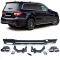 Mercedes GLS X166 (15-19) aizmugurējā bampera difuzors melns/hromēts + izpūtēja uzgaļi hromēti