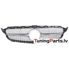 Mercedes-benz C-Class W205 (18-21) priekšējā reste sudraba/hromēta Diamond style Mercedes-benz C-Class W205 (18-21) priekšējā reste sudraba/hromēta Diamond style