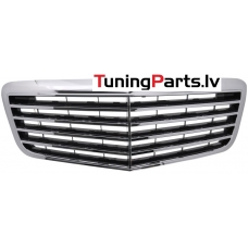 Mercedes-benz E-class W211 (06-09) priekšējā reste melna/hromēta
