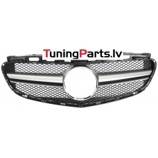 Mercedes-Benz E-class W212 (13-16) priekšējā reste melna/sudraba