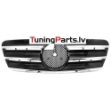 Mercedes-benz CLK-class W208 (97-03) priekšējā reste CL style melna/hromēta