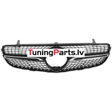 Mercedes-benz GLC-class W253 (15-18) priekšējā reste Diamond Style ar kameras vietu melna/hromēta