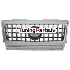 Mercedes-benz G-class W463 (90-12) priekšējā reste W464 look sudraba/hromēta Mercedes-benz G-class W463 (90-12) priekšējā reste W464 look sudraba/hromēta