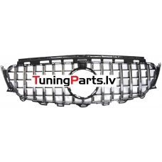 Mercedes-benz E-class W213 (16-19) priekšējā reste GT Style melna/hromēta ar kameras vietu Mercedes-benz E-class W213 (16-19) priekšējā reste GT Style melna/hromēta ar kameras vietu