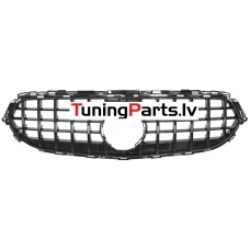 Mercedes-benz E-class W213 (20-23) priekšējā reste GT Style melna/glancēta ar kameras vietu