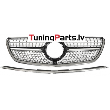 Mercedes-benz Vito W447 (14-19) priekšējā reste Diamond Style melna/hromēta