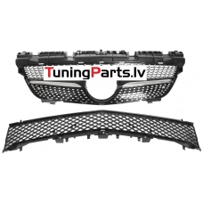 Mercedes-benz SLK-class R172 (11-15) priekšējā reste Diamond Style melna/hromēta