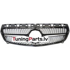 Mercedes-benz A-class W176 (12-15) priekšējā reste Diamond Style melna/hromēta