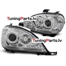 Mercedes-benz W163 M-klase (98-01) priekšējie lukturi, hromēti Mercedes-benz W163 M-klase (98-01) priekšējie lukturi, hromēti