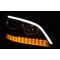 Mercedes W164 ML-CLASS (05-07) priekšējie LED Dayline lukturi, melni LED SEQ