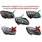 Mercedes Benz W205 (14-21) priekšējie lukturi FULL LED melni SEQ WL