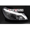 Mercedes Benz W204 C-class (11-14) priekšējie lukturi LED TUBE DRL, dinamiskie pagriezieni, hromēti