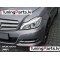 Mercedes Benz W204 C-class (11-14) priekšējie lukturi LED TUBE DRL, dinamiskie pagriezieni, hromēti