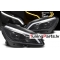 Mercedes Benz W204 C-class (11-14) priekšējie lukturi LED TUBE DRL, dinamiskie pagriezieni, melni/glancēti