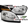 MERCEDES W164 ML M-CLASS (05-07) priekšējie LED Dayline lukturi, hromēti LED SEQ