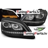 Mercedes W164 ML-CLASS (05-07) priekšējie LED Dayline lukturi, melni LED SEQ